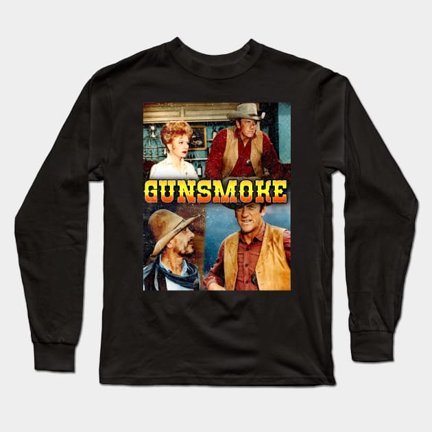 Gunsmoke - matt dilon and festus haggen Long Sleeve T-Shirt by akihiro123